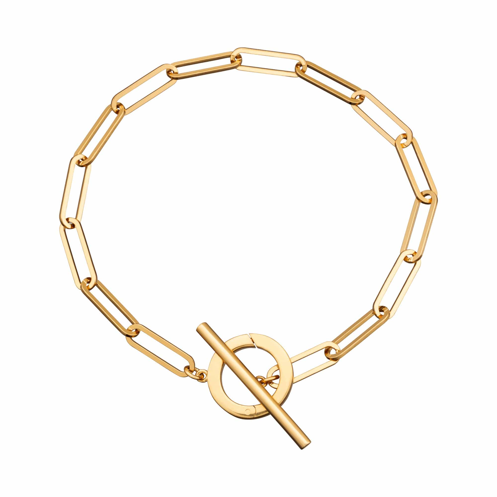 Gold Plated Lengthy Hyperlink Appeal Collector Bracelet