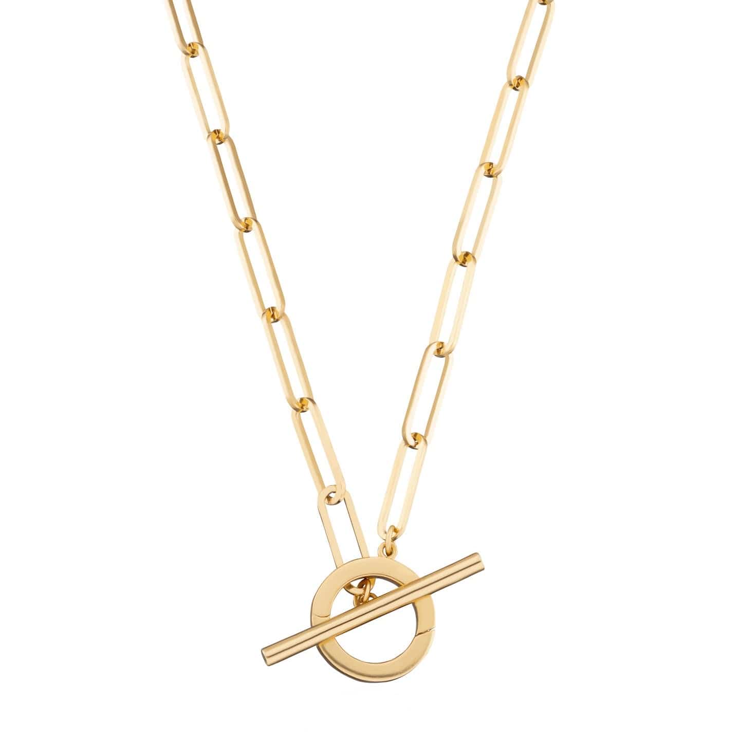 Gold Plated Lengthy Hyperlink Attraction Collector Necklace