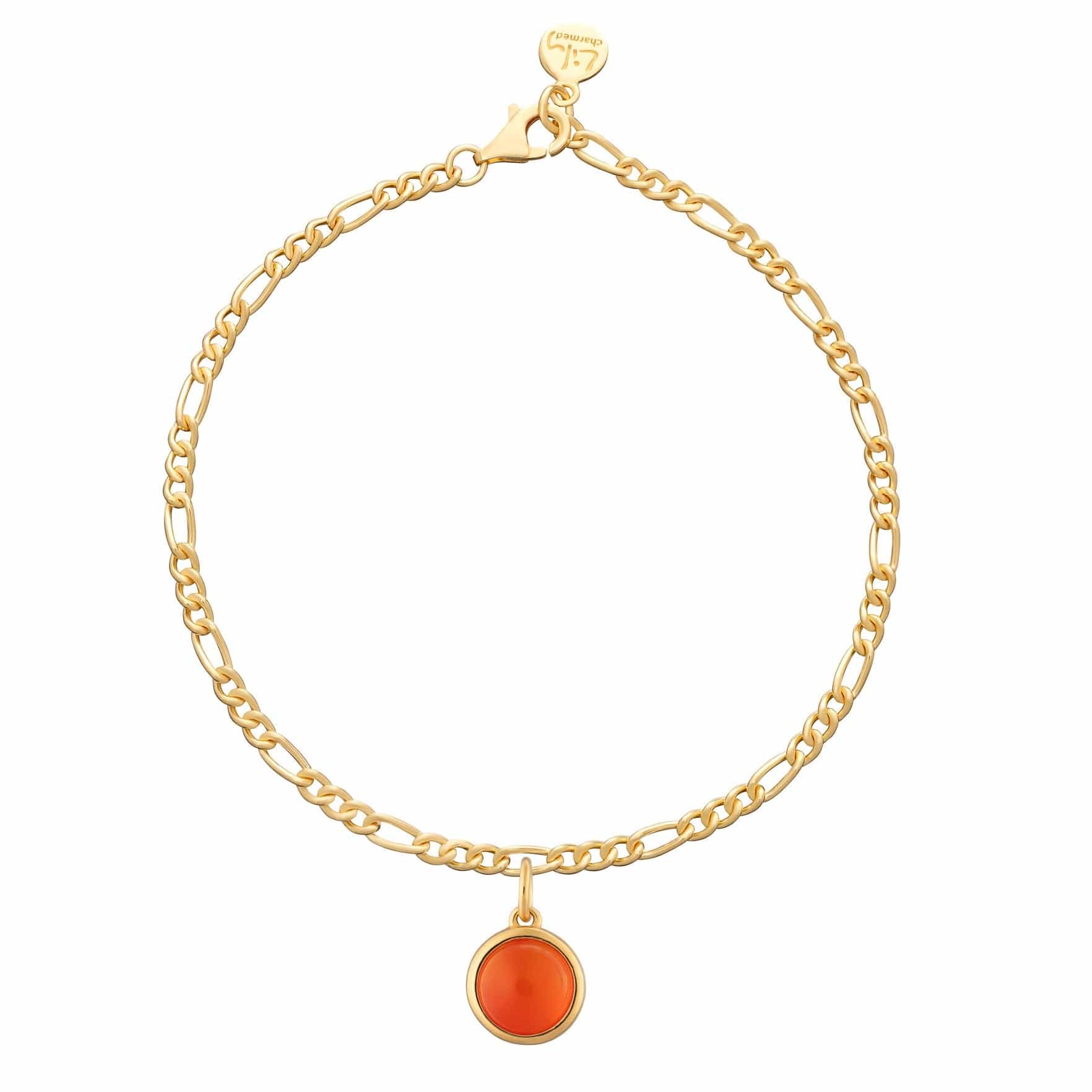 Gold Plated Therapeutic Stone Figaro Appeal Bracelet