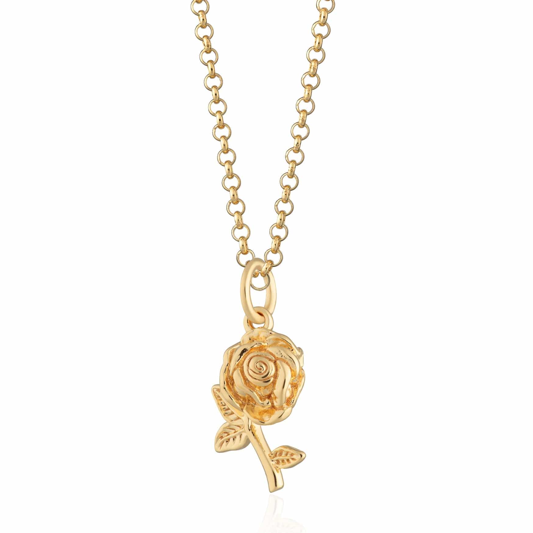 Gold Plated Rose Flower Necklace