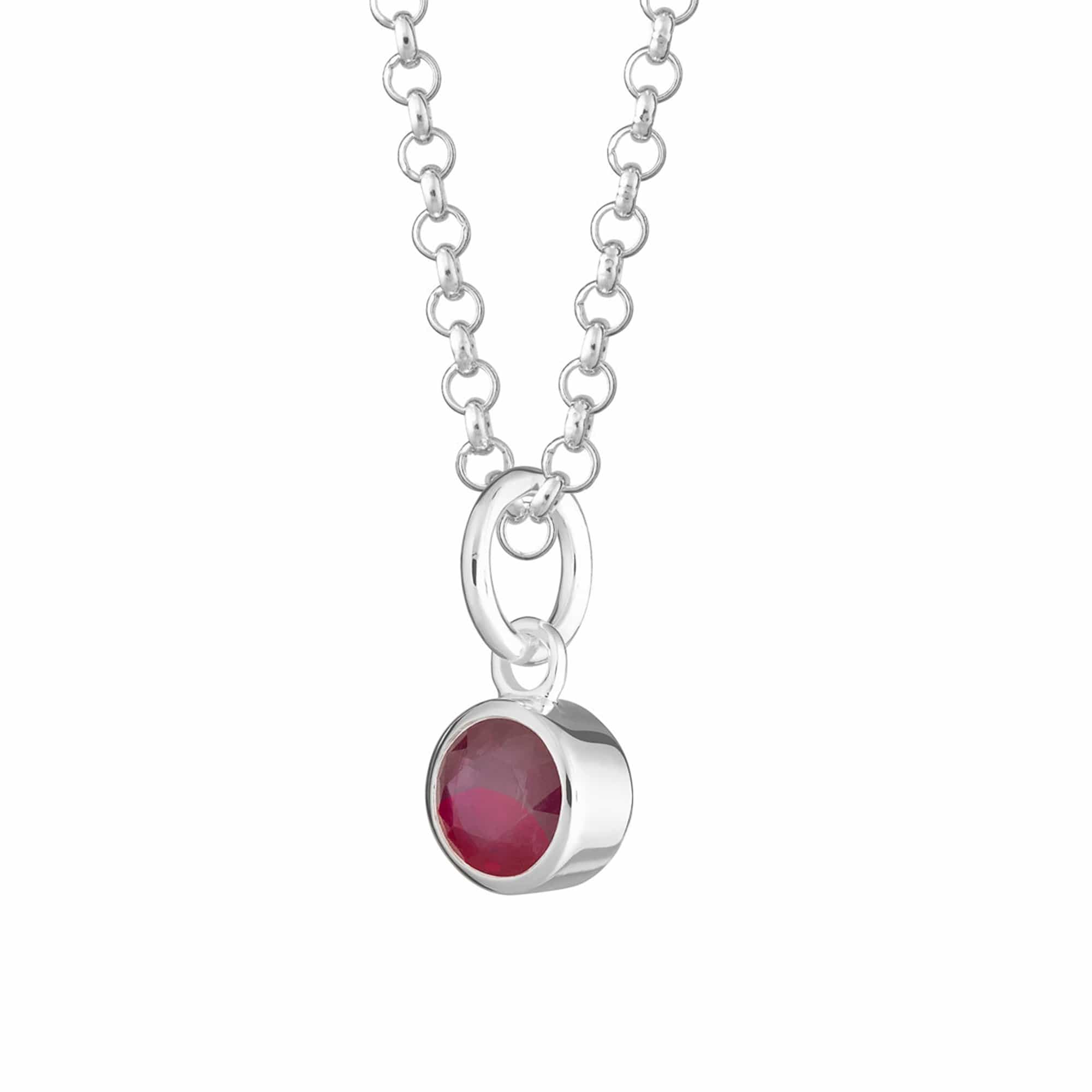 July Birthstone Necklace (Ruby)