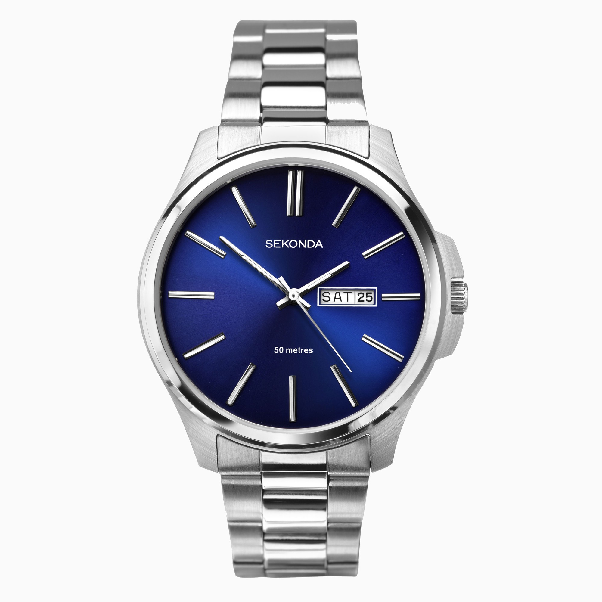 Sekonda Sekonda Men’s Watch | Silver Case & Stainless Steel Bracelet with Blue Dial | 1224