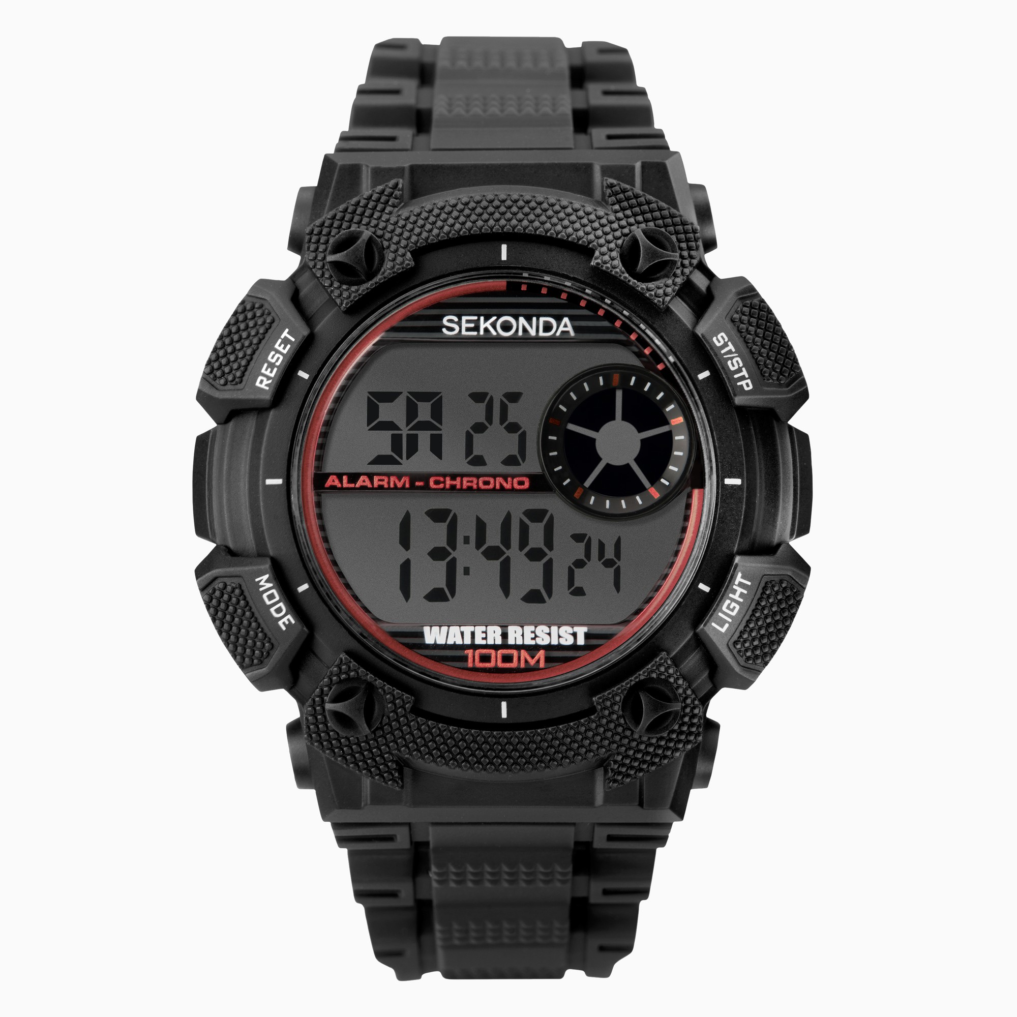 Sekonda Sekonda Digital Men’s Watch | Black Case & Plastic Strap with Dial | 1676
