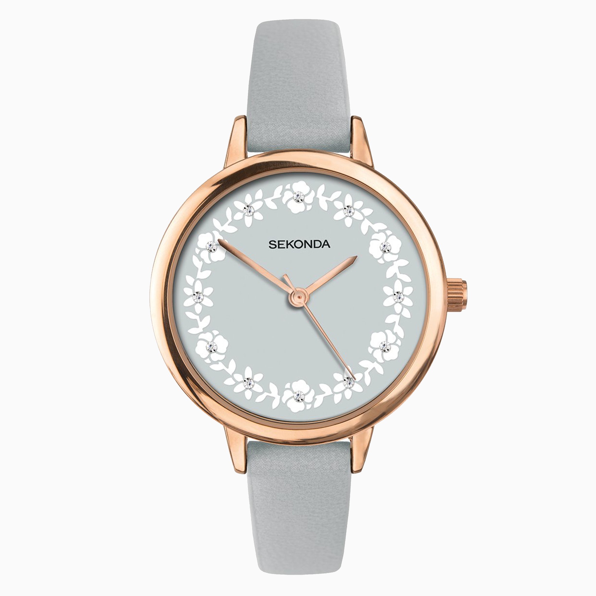 Sekonda Sekonda Ladies Watch | Rose Gold Case & PU Strap with Grey Dial | 2819