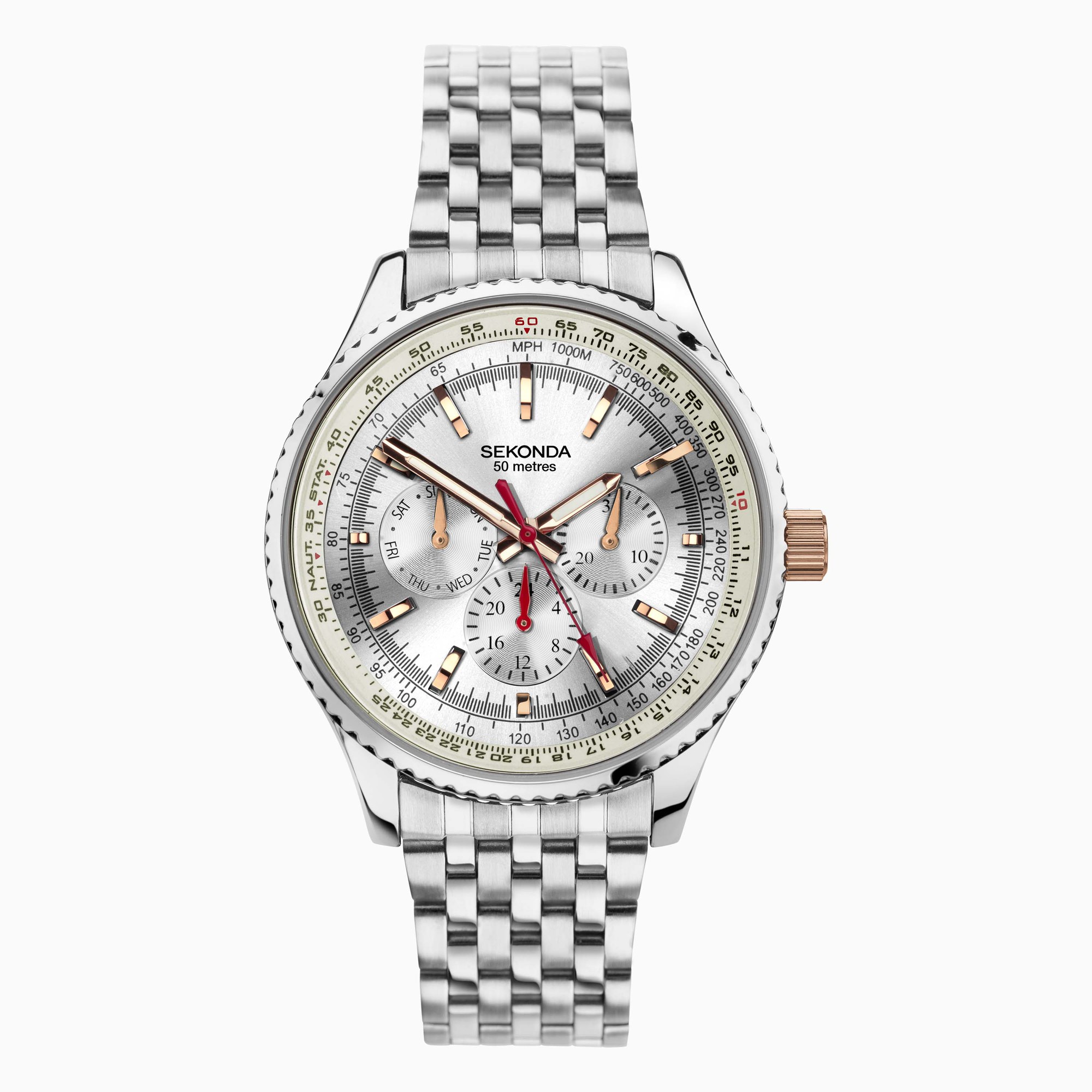 Sekonda Sekonda Maverick Men’s Watch | Silver Case & Stainless Steel Bracelet with Silver Dial | 30043