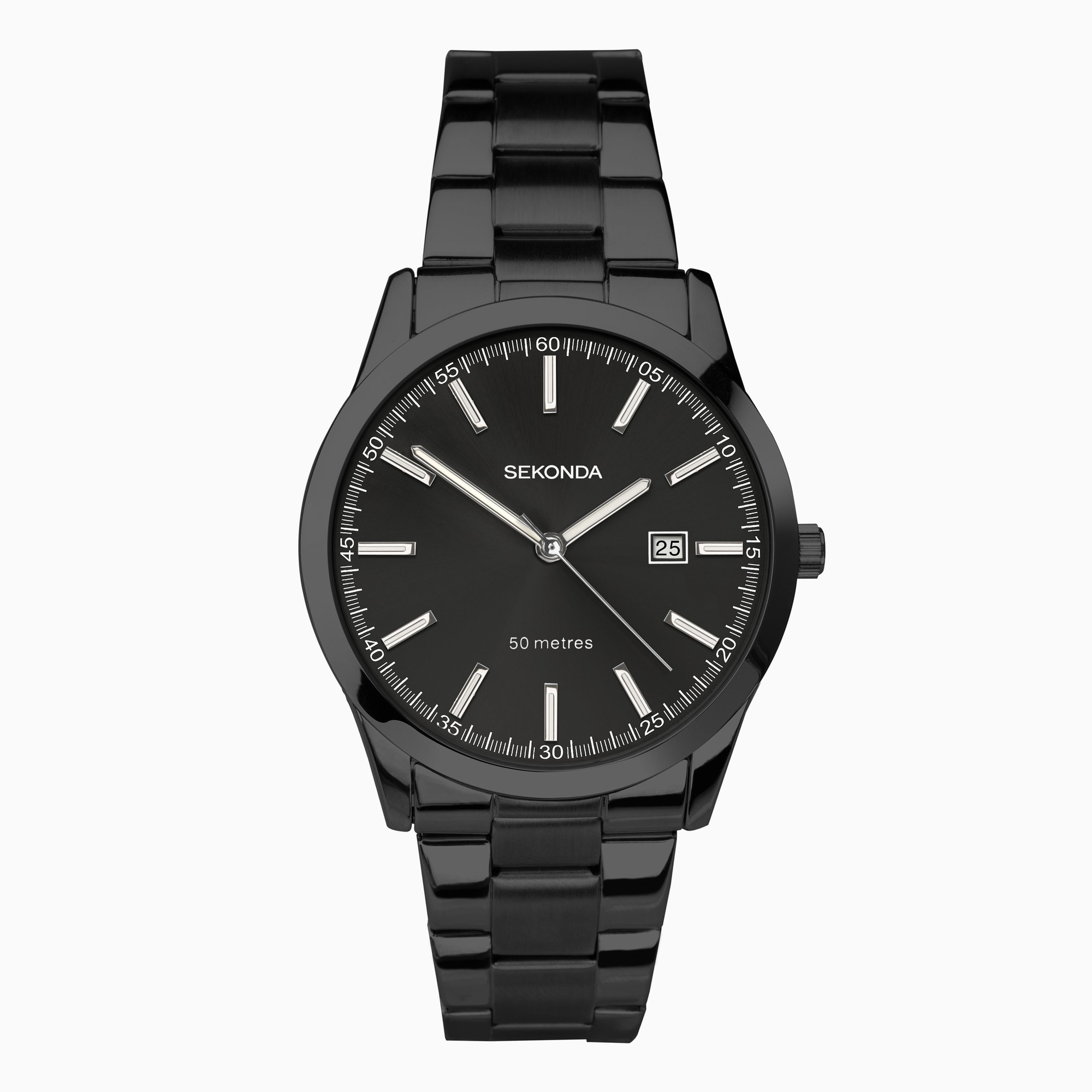 Sekonda Sekonda Taylor Men’s Watch | Black Alloy Case & Stainless Steel Bracelet with Black Dial | 30144