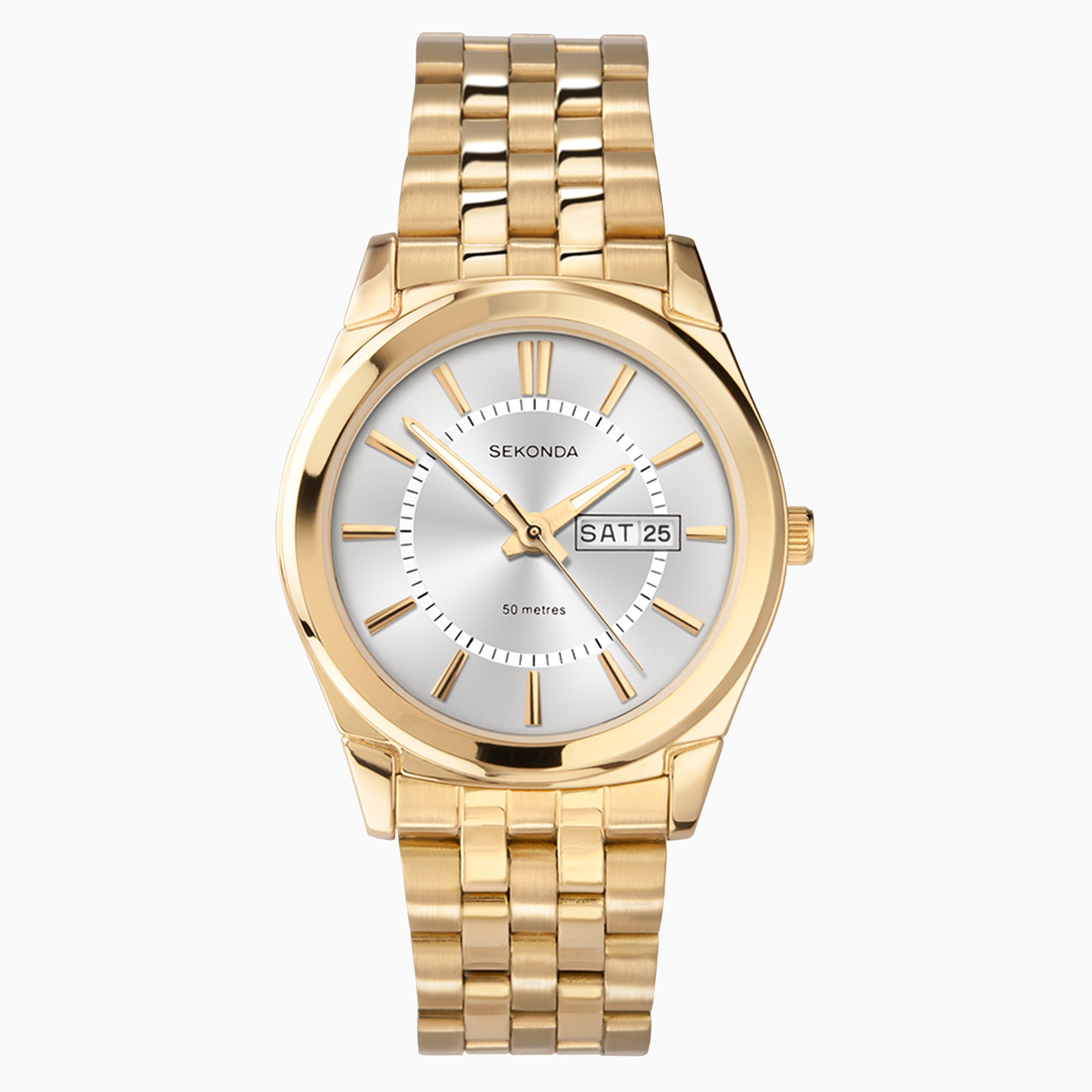 Sekonda Sekonda Classic Men’s Watch | Gold Case & Stainless Steel Bracelet with Silver Dial | 3450