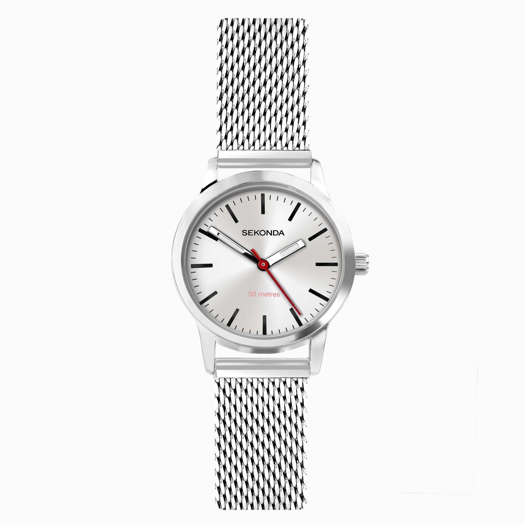 Sekonda Sekonda Nordic Ladies Watch | Silver Case & Stainless Steel Mesh Bracelet with Silver Dial | 40488