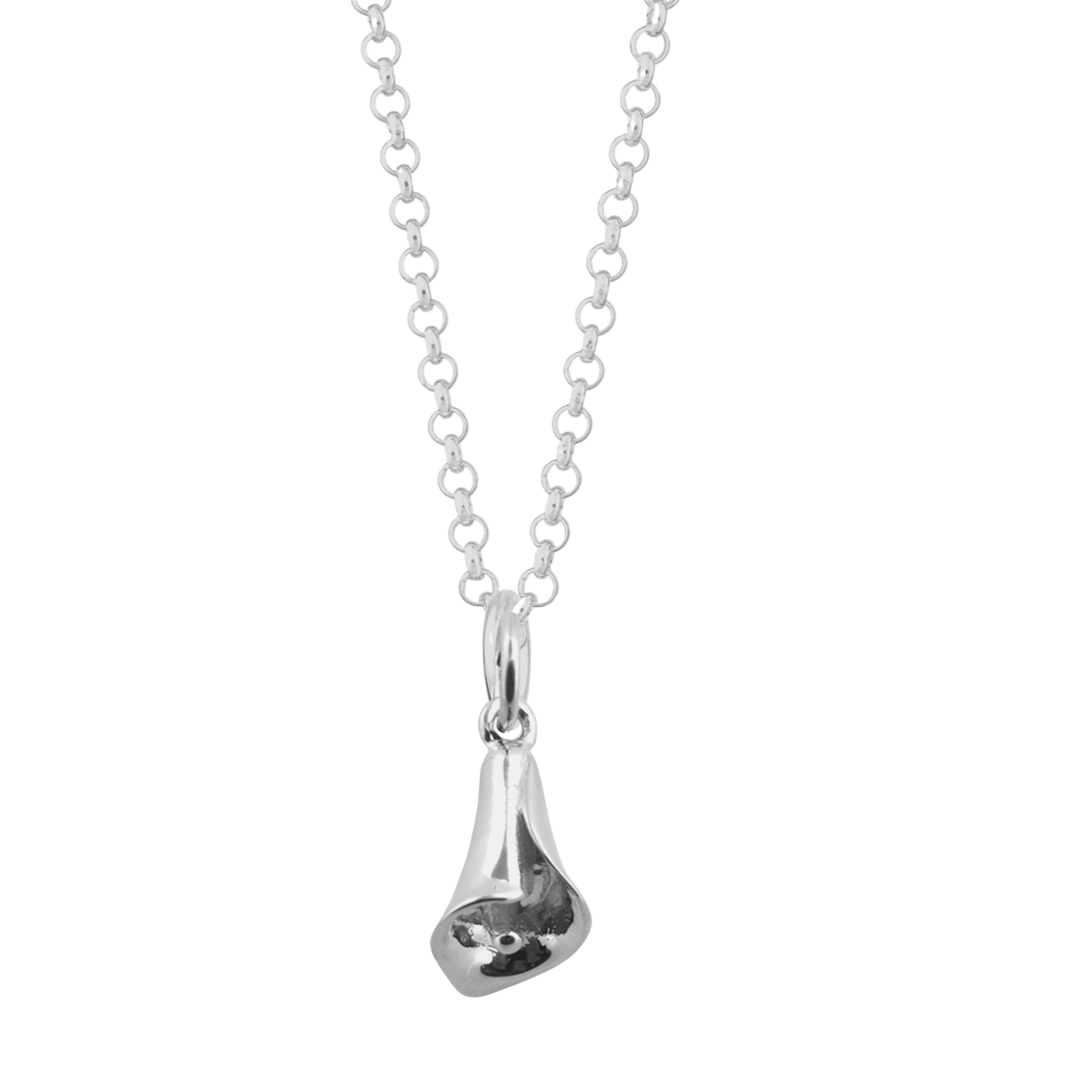 Silver Lily Flower Necklace