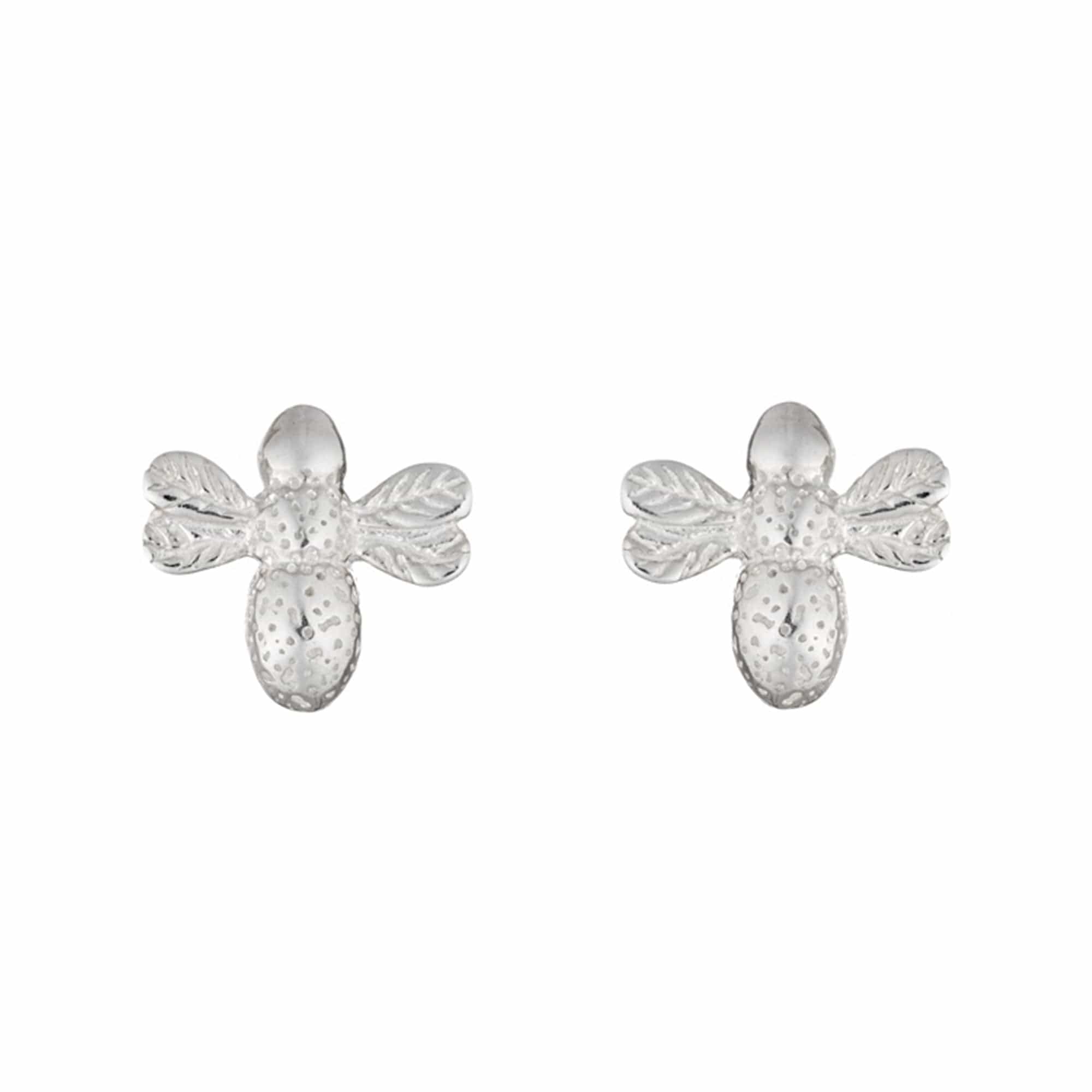 Silver Bee Stud Earrings