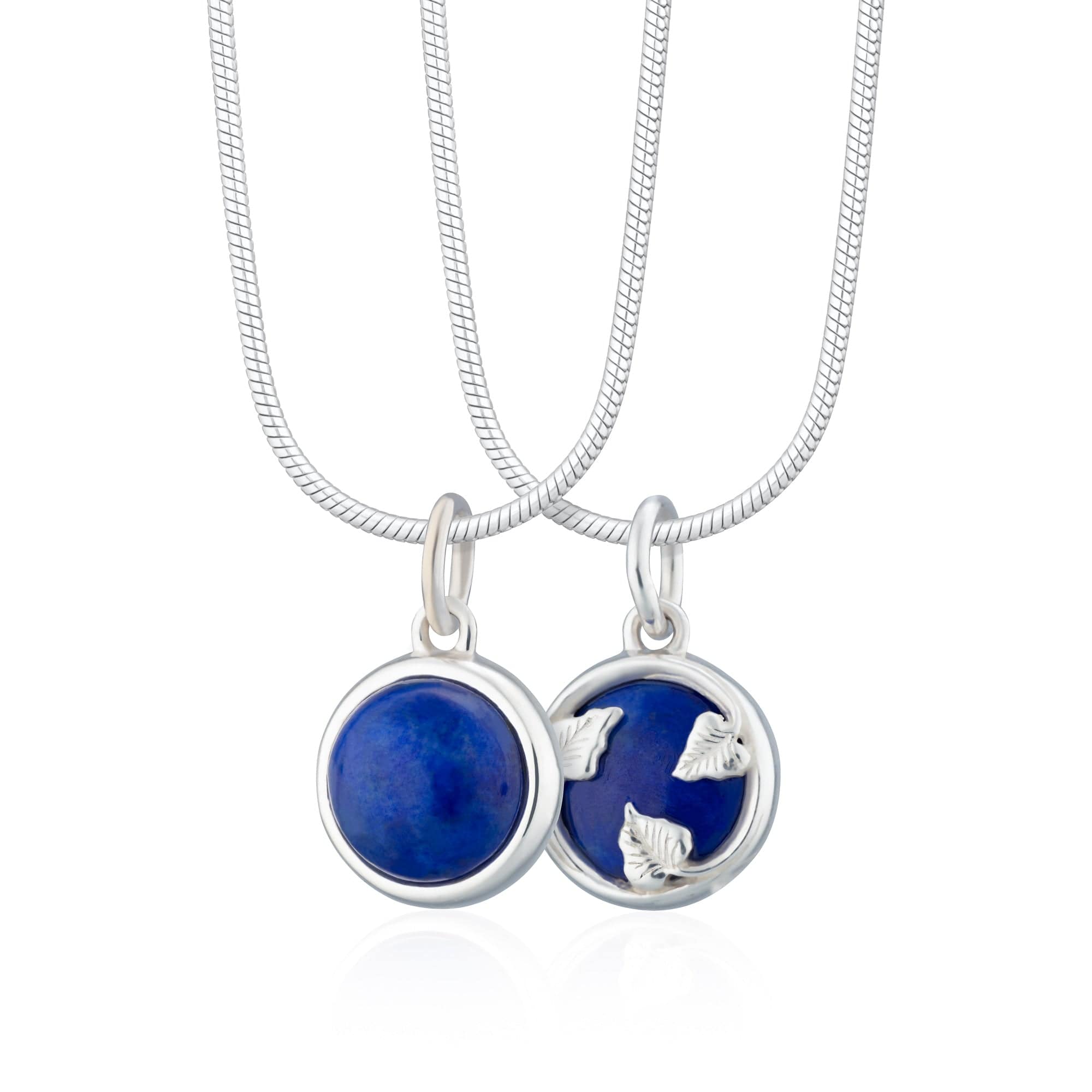 Silver Blue Lapis Therapeutic Stone Necklace (Knowledge)