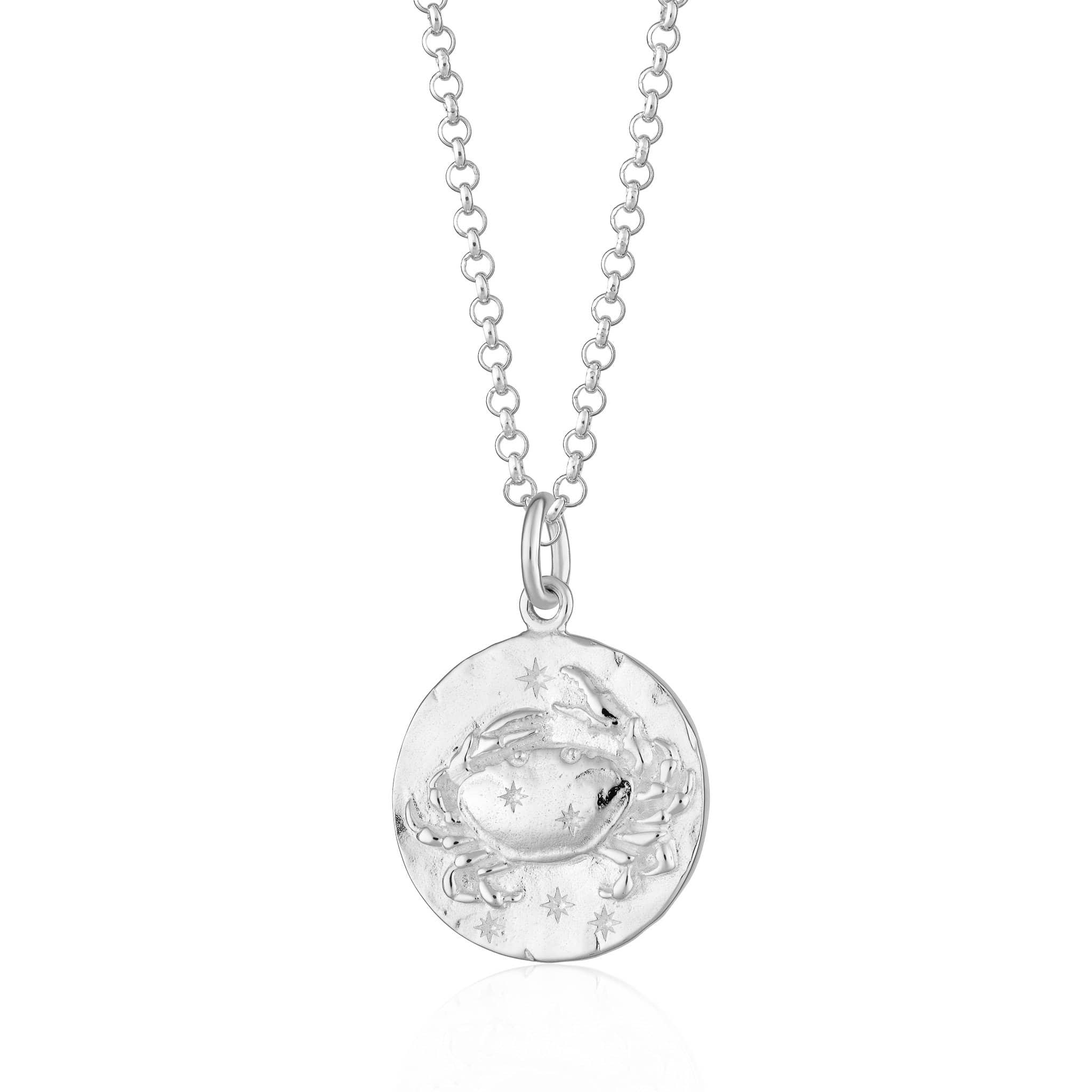 Silver Most cancers Zodiac Necklace