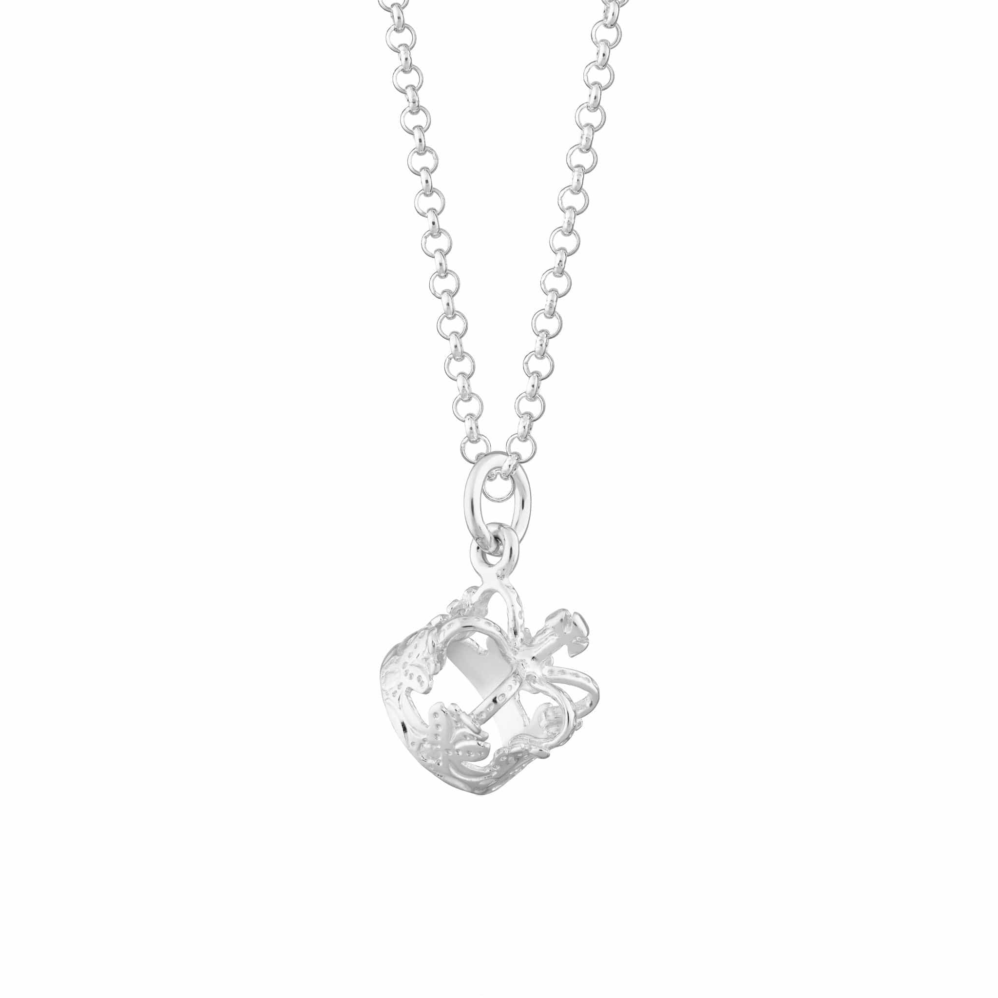 Silver Crown Necklace