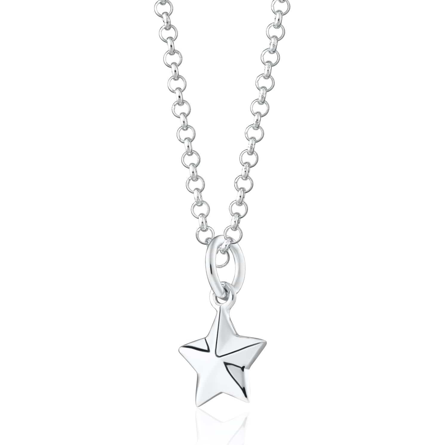 Silver Faceted Superstar Necklace
