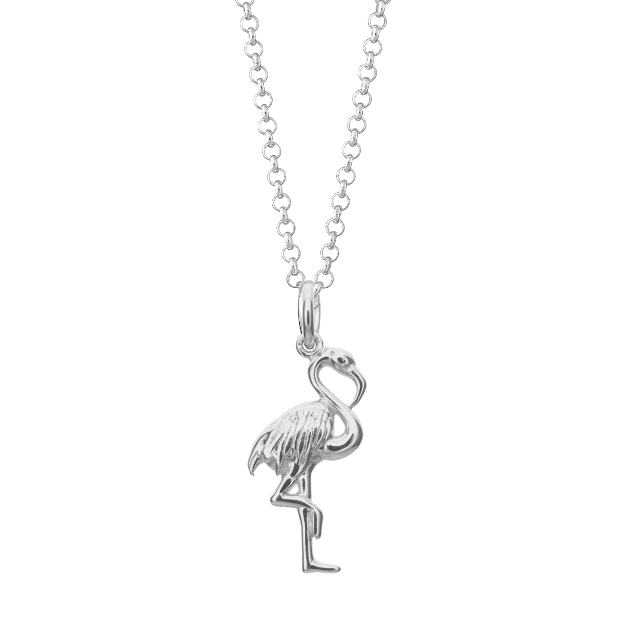 Silver Flamingo Necklace