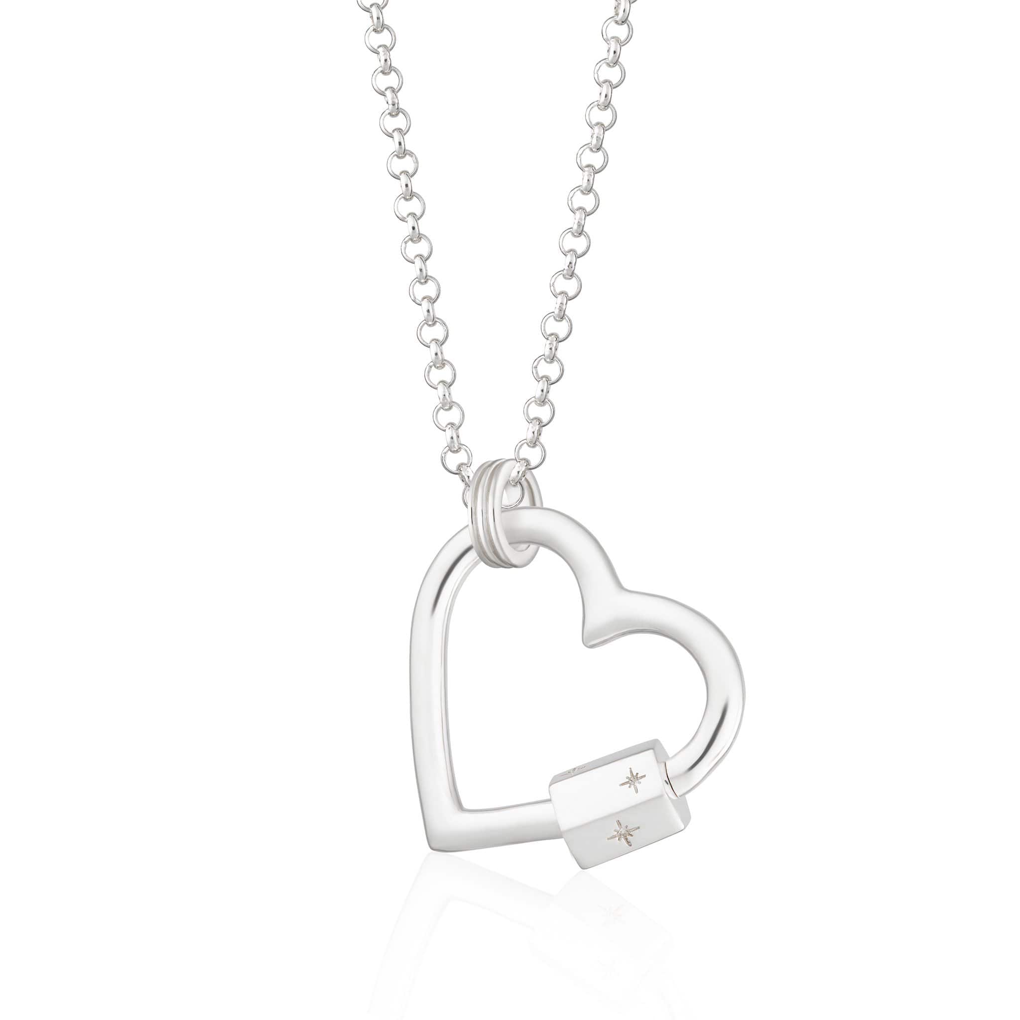 Silver Center Carabiner Attraction Collector Necklace