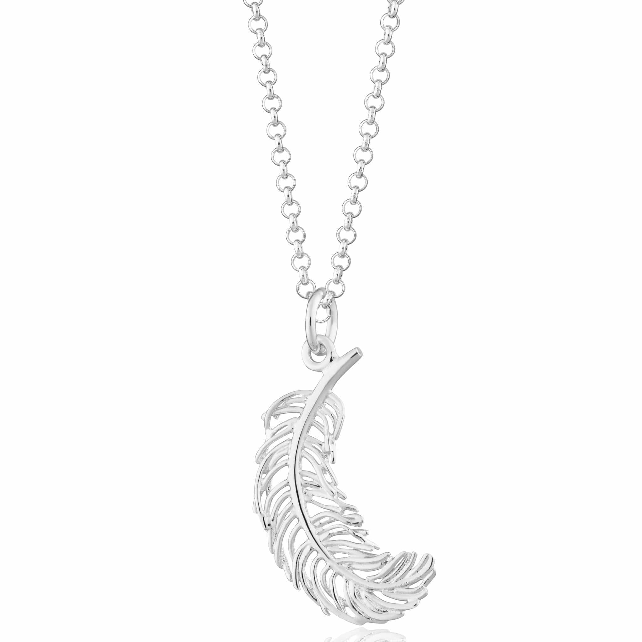 Massive Silver Feather Necklace