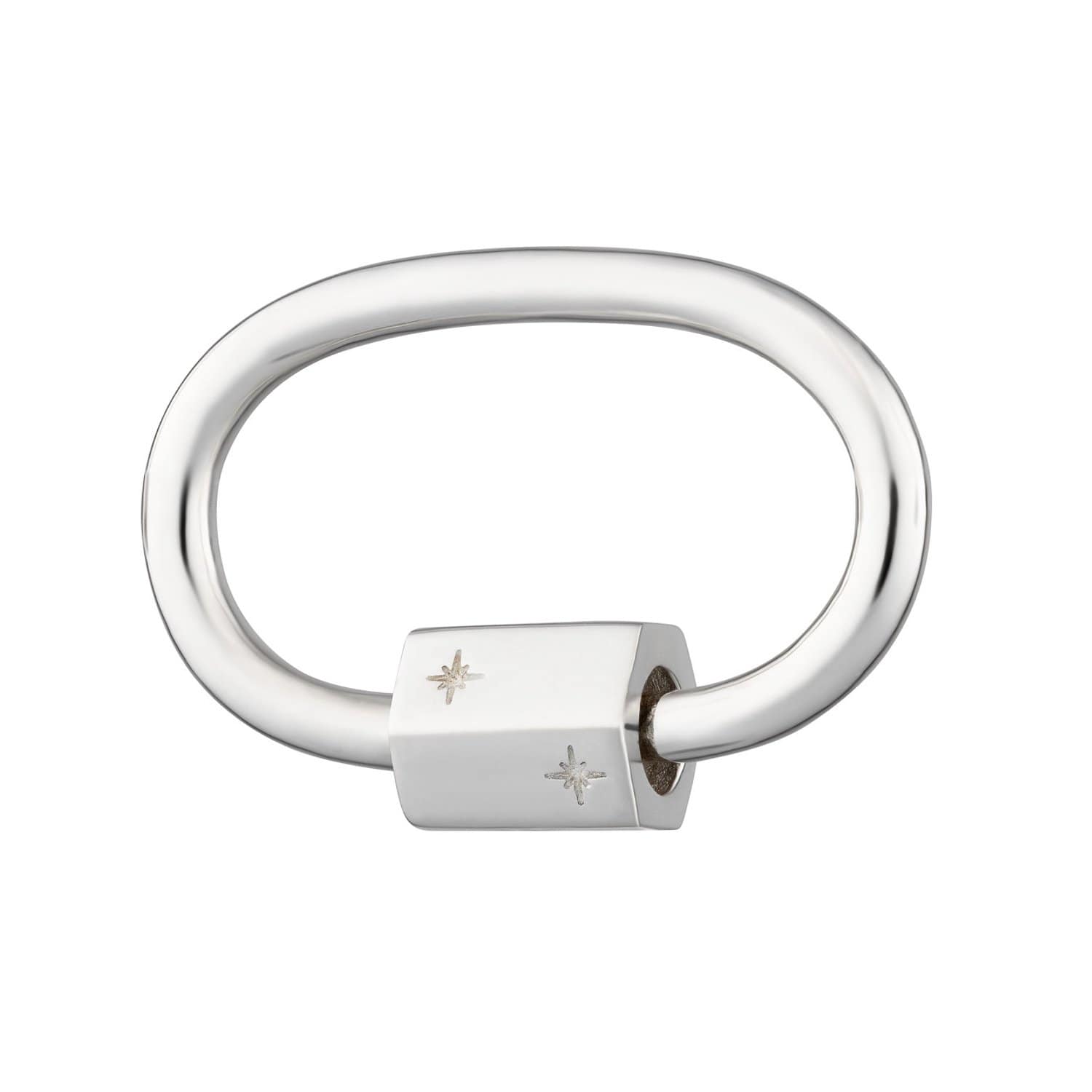 Silver Oval Carabiner Appeal Lock