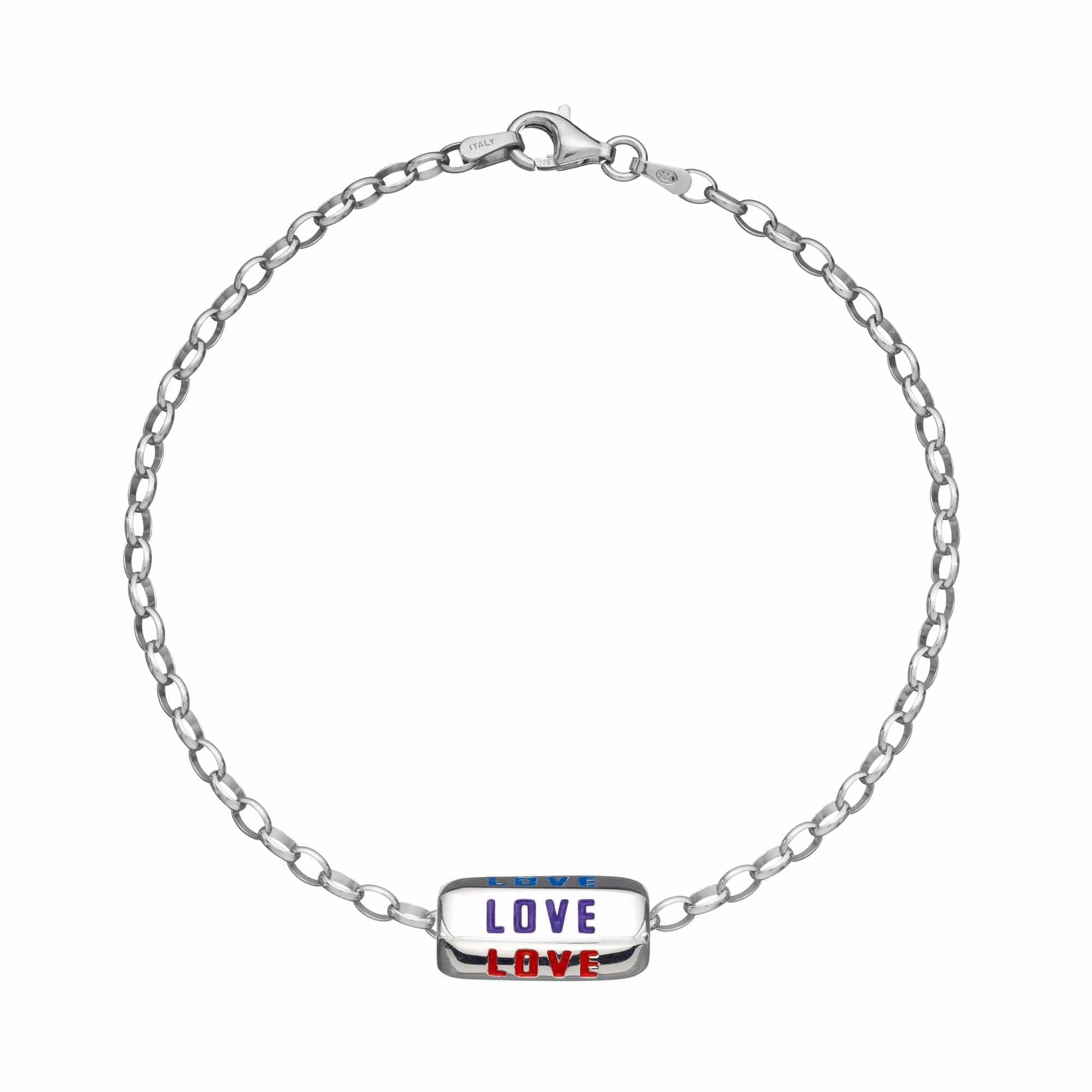 Silver Love is All Round Allure Bracelet (Rainbow)