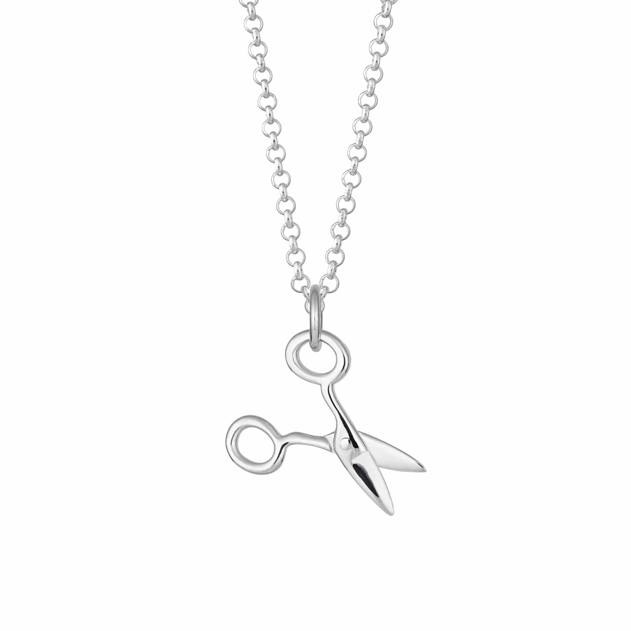 Silver Scissors Necklace