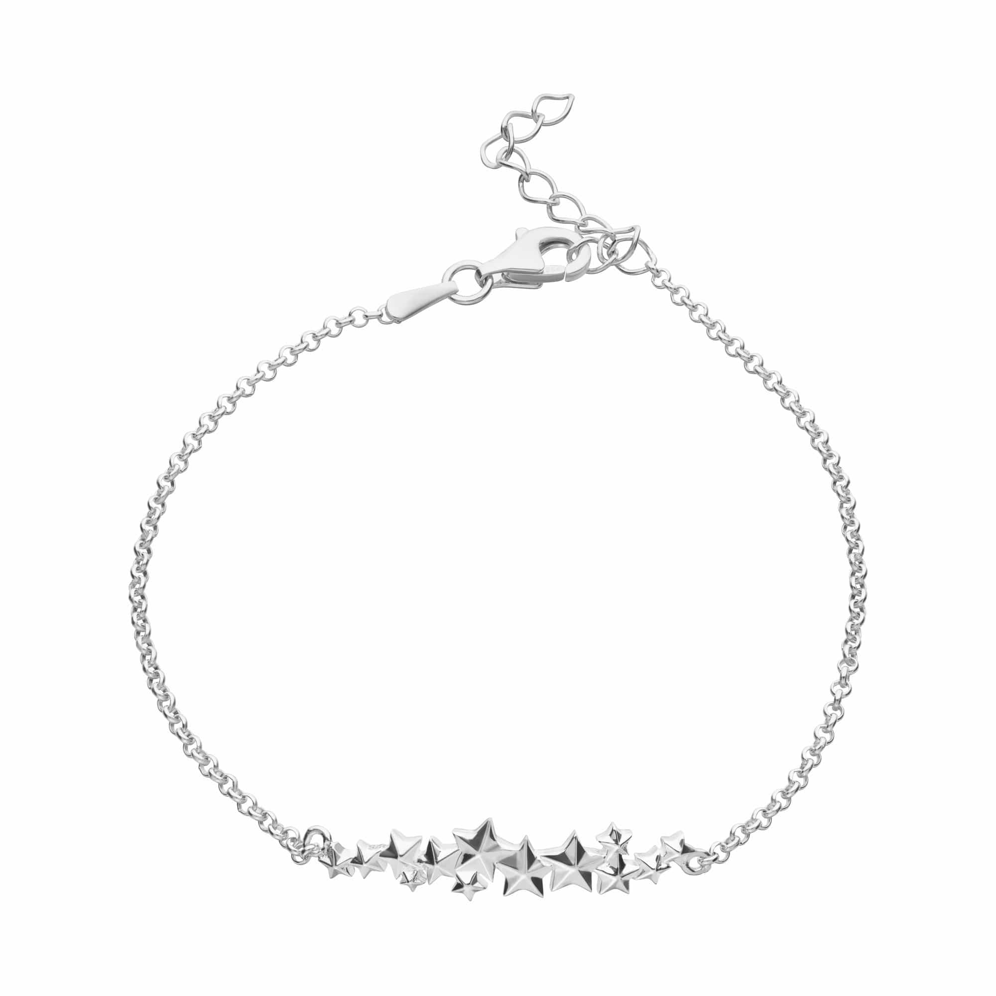 Silver Famous person Cluster Bracelet