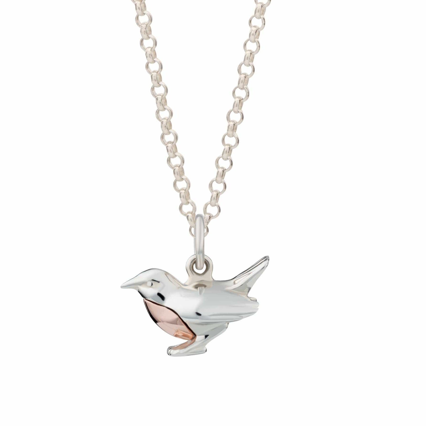 Silver Robin Chook Necklace