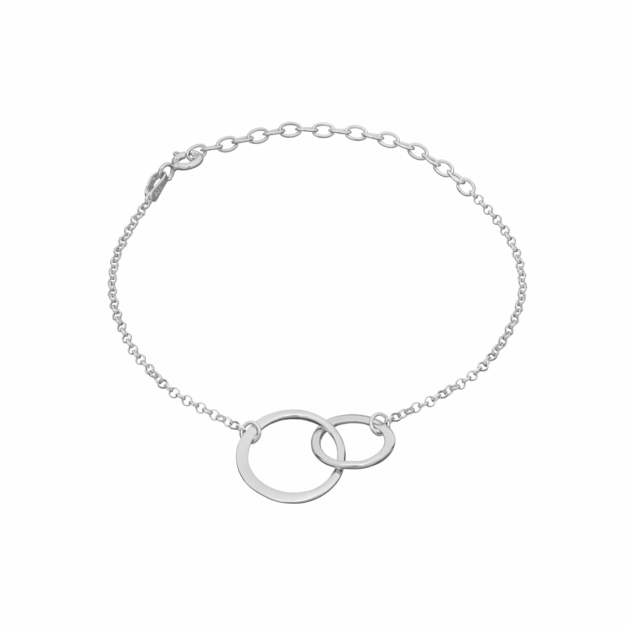 Silver Connected Circles Bracelet