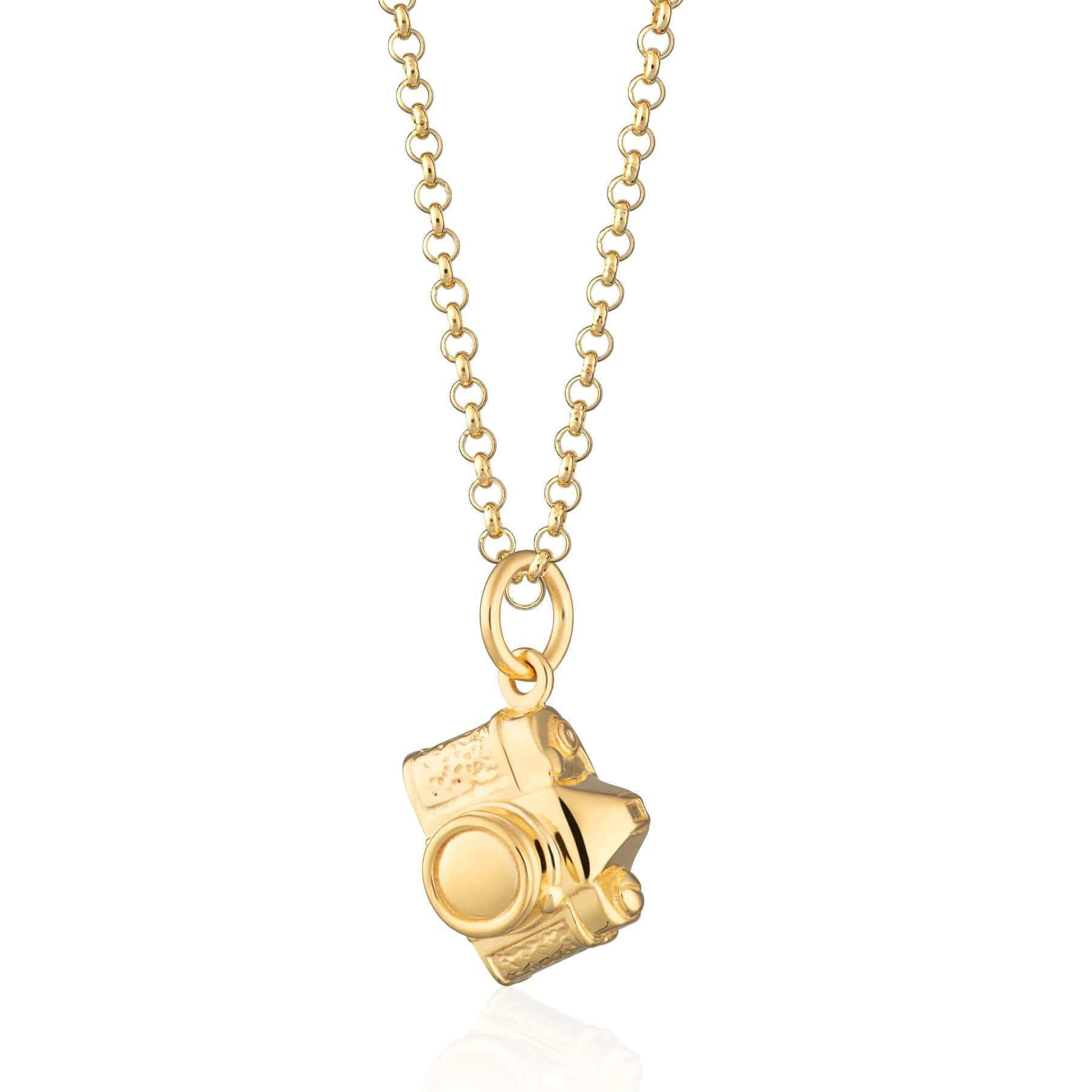 Gold Plated Antique Digital camera Necklace