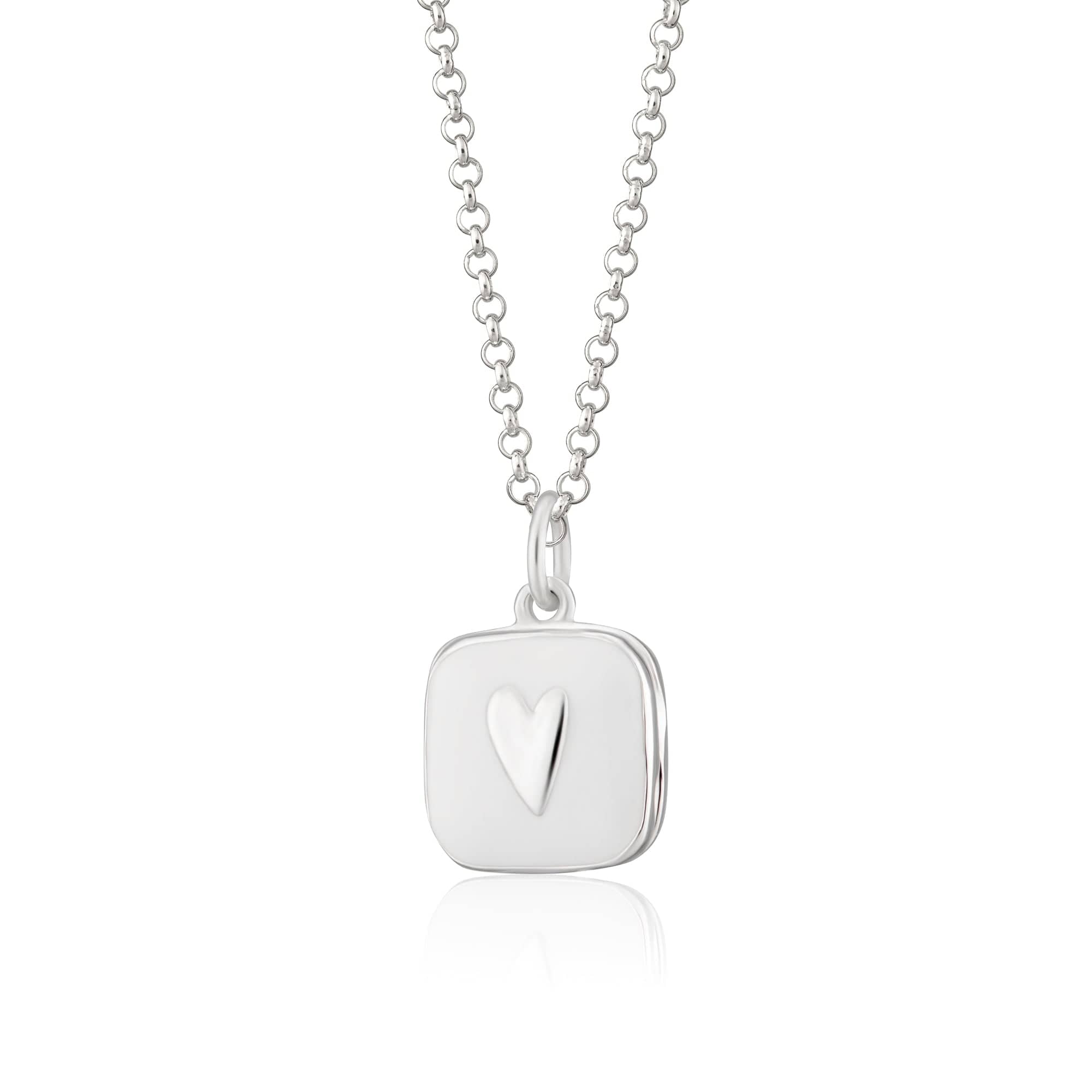 Silver White Middle Locket Necklace