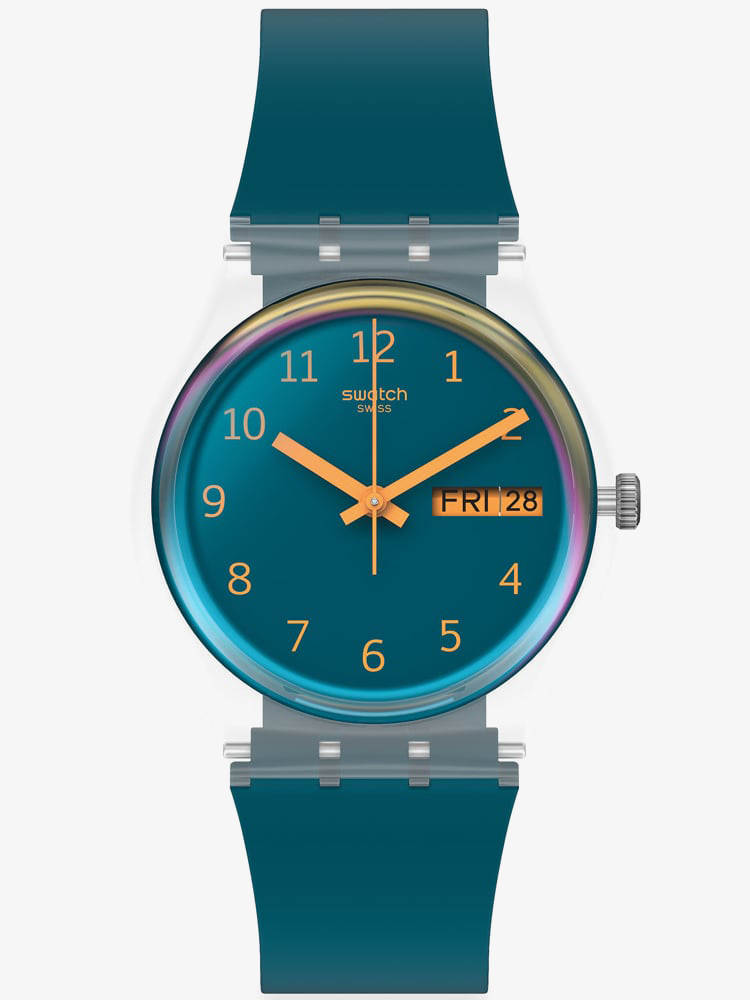 Swatch Mens Blue Away Watch SO28K700