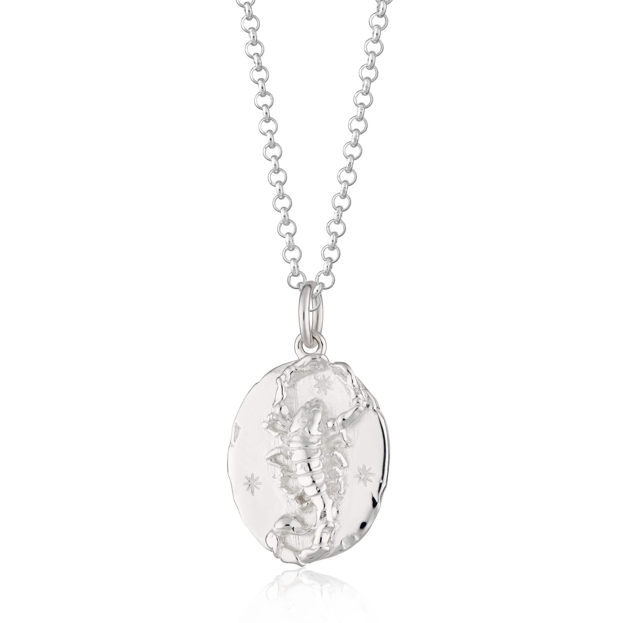 Silver Scorpio Zodiac Necklace