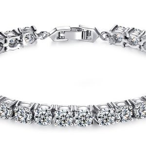 7ct Simulated Sapphire Tennis Bracelet with FREE Earrings!