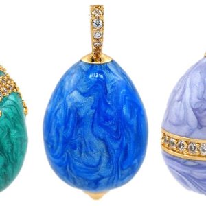Enamel Easter Egg Necklace Pendant – 1 or 2 Pendants & 6 Colours