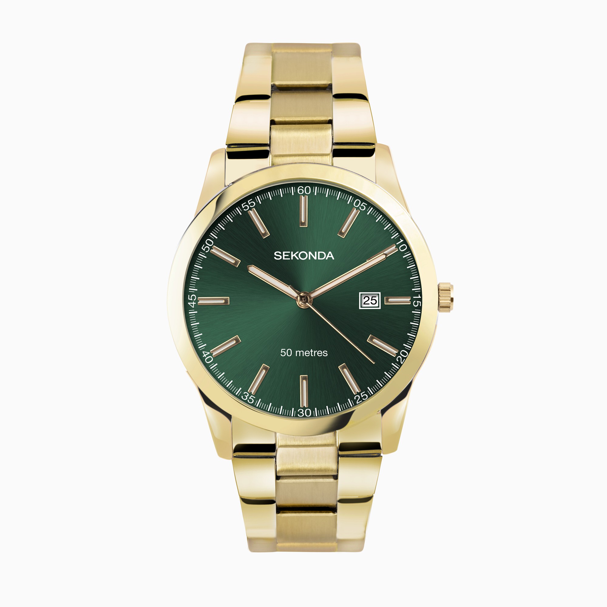 Sekonda Sekonda Taylor Men’s Watch | Gold Case & Stainless Steel Bracelet with Green Dial | 1996