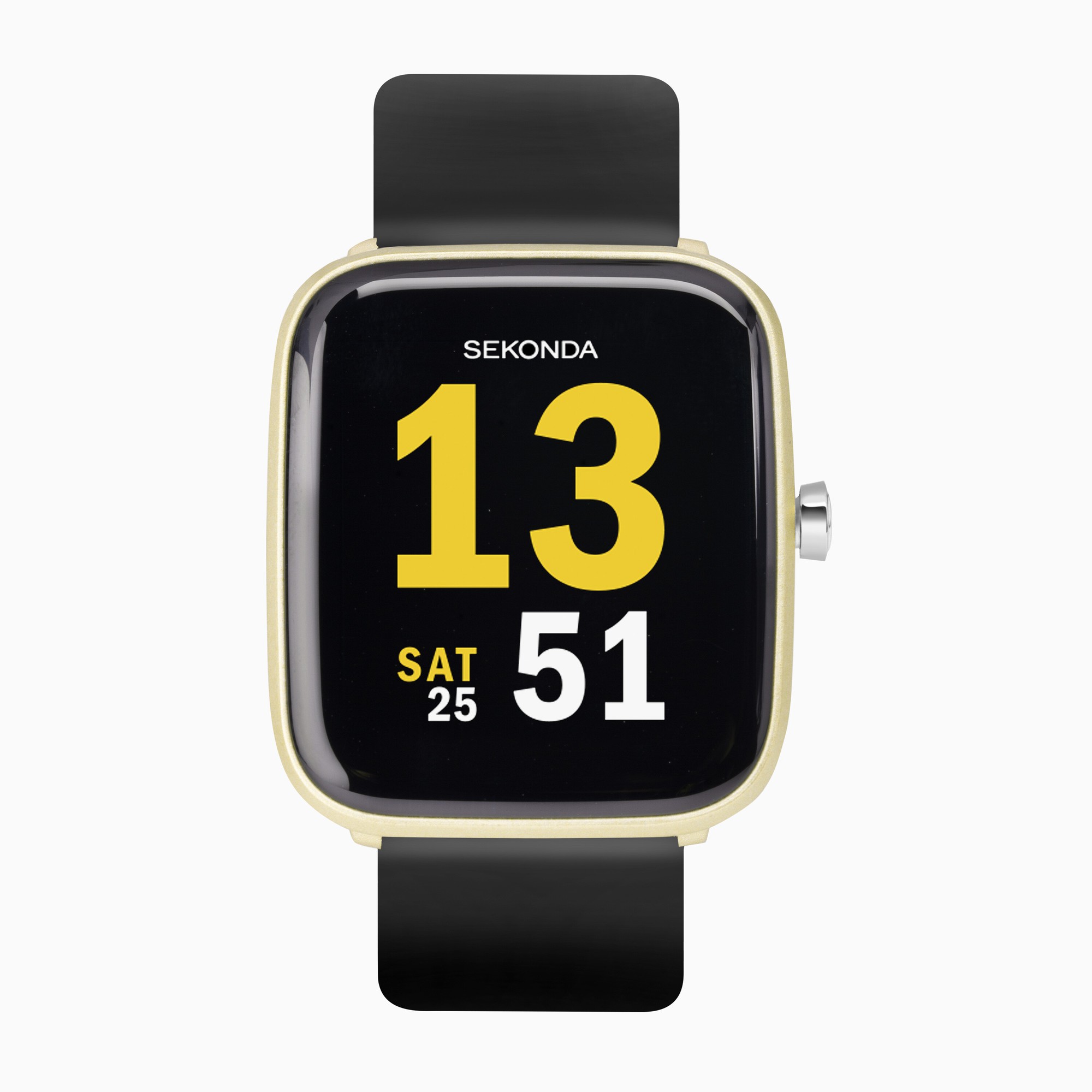 Sekonda Sekonda Motion Smart Watch | Gold Case & Black Silicone Strap | 30053
