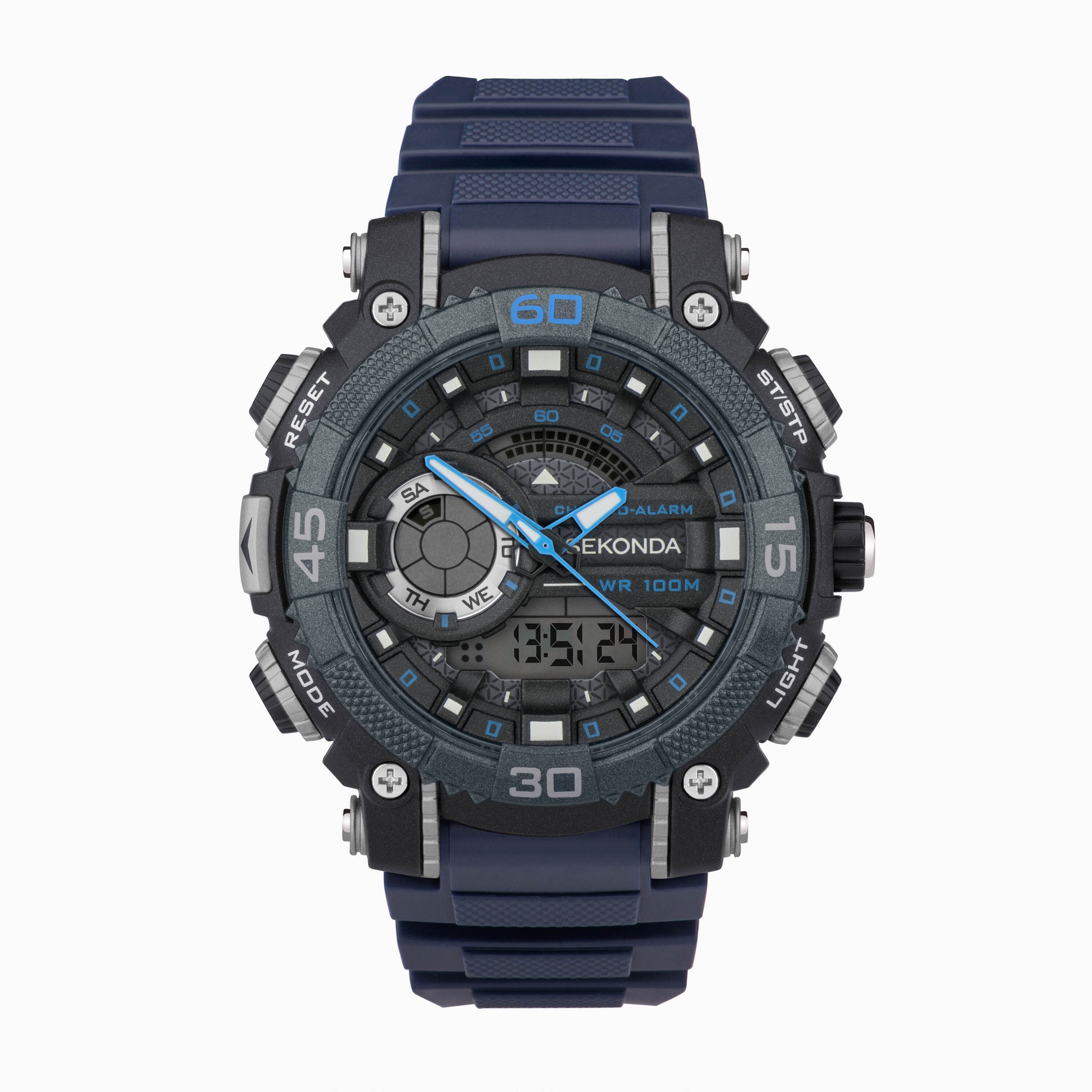 Sekonda Sekonda Malvern Digital Men’s Watch | Navy Plastic Case & Strap with Navy Dial | 30167