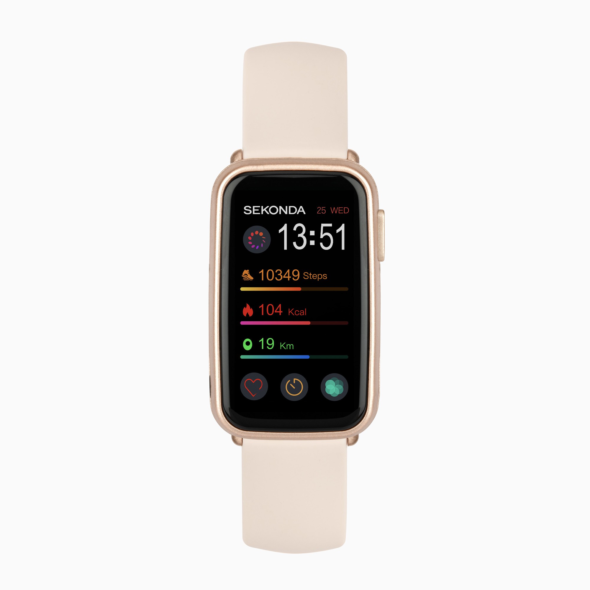 Sekonda Sekonda Track Smart Watch | Rose Gold Case & Pink Silicone Strap | 30170