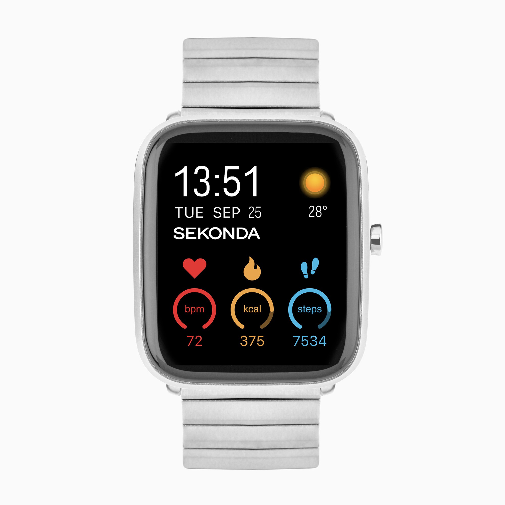 Sekonda Sekonda Motion Plus Smart Watch | Silver Alloy Case & Stainless Steel Bracelet | 30221