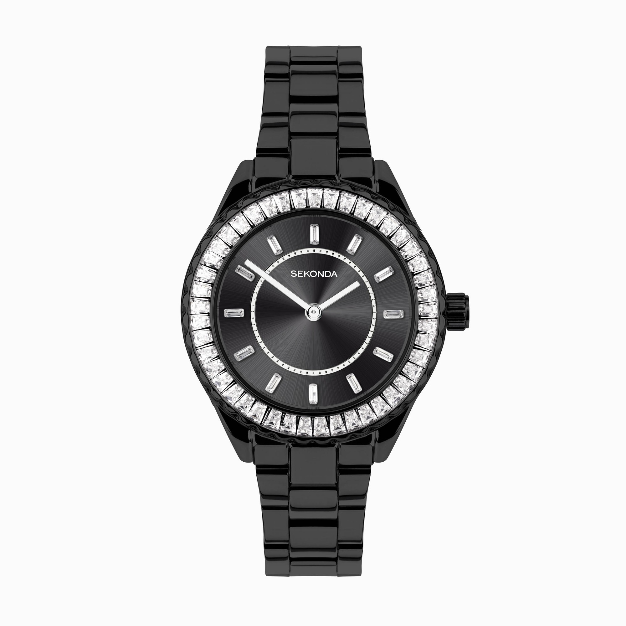 Sekonda Sekonda Margot Ladies Watch | Black Alloy Case & Stainless Steel Bracelet with Black Dial | 40659