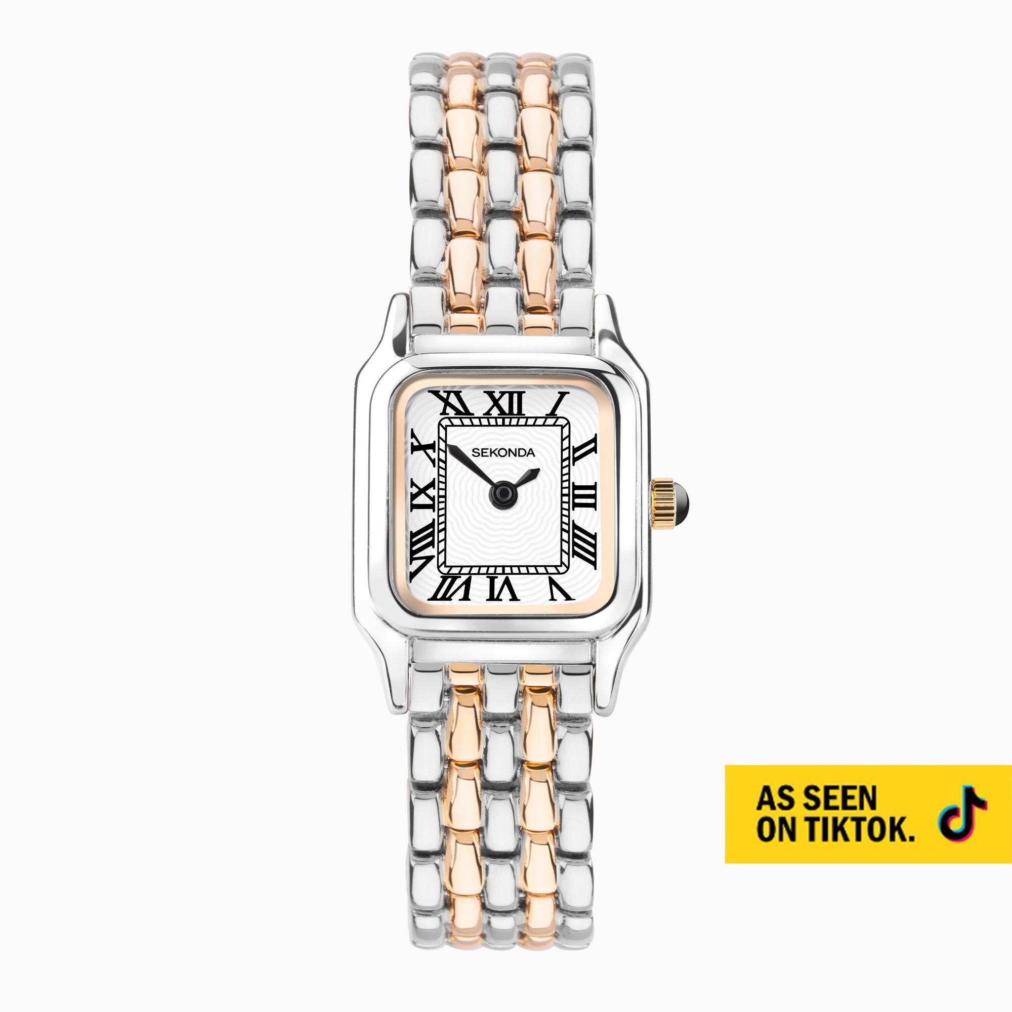 Sekonda Sekonda Monica Ladies Watch | Two Tone Alloy Case & Bracelet with White Dial | 40555
