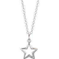 Silver and Diamond Open Famous person Necklace