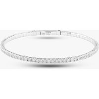 Pre-Owned 14ct White Gold 3.00ct Brilliant Cut Diamond Flexible 18cm Simple Bangle 4307155127