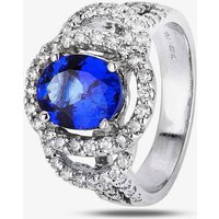 Pre-Owned 14ct White Gold 2.30ct Tanzanite & 0.95ct Diamond Cluster Ring 4328074