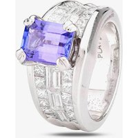 Pre-Owned Platinum Tanzanite and Diamond Ring 4328299