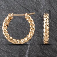 Pre-Owned 9ct Yellow Gold Twisted Hoop Earrings 4165188