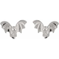 Silver Bat Stud Earrings