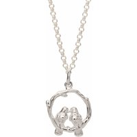 Silver Love Birds Necklace