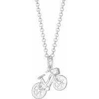 Silver Bicycle Necklace