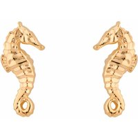 Gold Plated Seahorse Stud Earrings