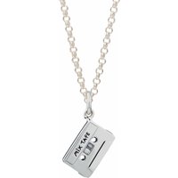 Silver Cassette Tape Necklace